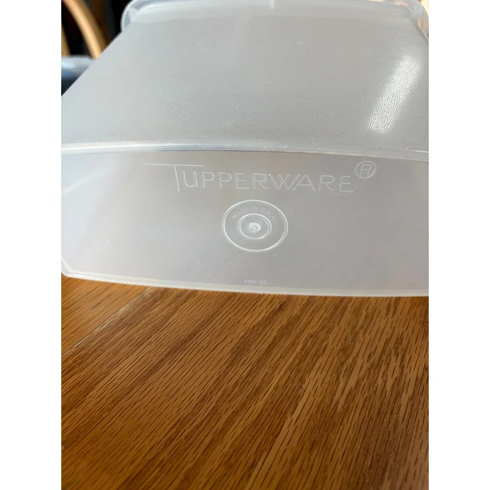 Tupperware‎ Modular Mates Super Oval 4 Clear Pink Flip Top Pour Spout Lid USA